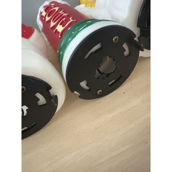 Vintage Empire Blow Mold Lot Christmas Path Light Toppers Candle Snowman Angel - Picture 12 of 13